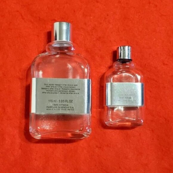 2 Rare Vtg 1970's Givenchy Gentlemen A S Balm Bottles - Paris France 2PC - VGC - Picture 2 of 5